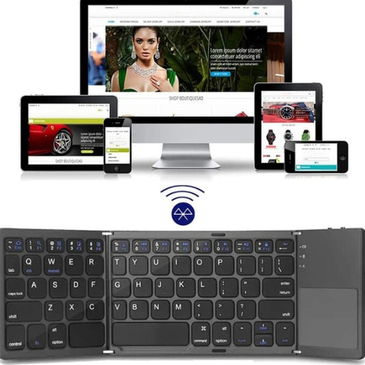 Foldable Bluetooth Touchpad Keyboard