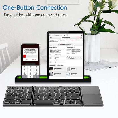 Foldable Bluetooth Touchpad Keyboard