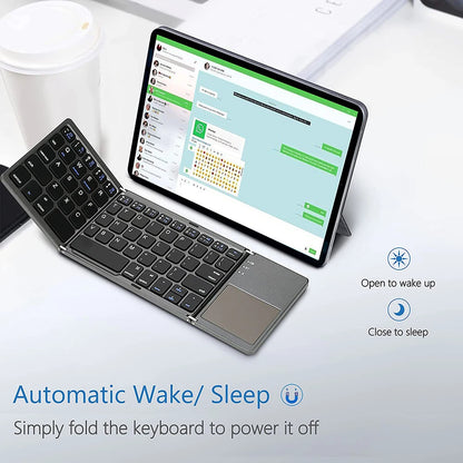 Foldable Bluetooth Touchpad Keyboard