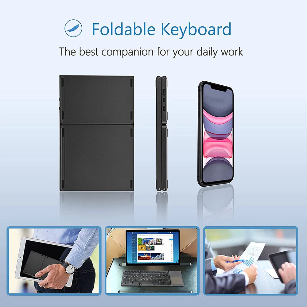 Foldable Bluetooth Touchpad Keyboard
